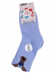 Детские спортивные носки с махровым следом PARA socks, N2D02, ГОЛУБЫЕ