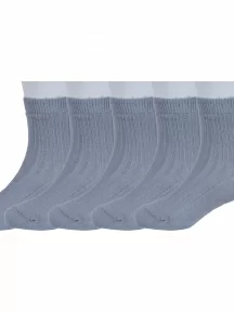 Комплект из 5 пар детских носков Гамма, 5-С1583, СВЕТЛО-СЕРЫЕ
