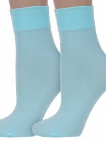 Комплект из 2 пар женских носков Conte TURQUOISE, бирюзовые (2-21С-84СП)