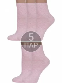 Комплект из 5 пар женских носков без резинки ХОХ РОЗОВЫЙ МЕЛАНЖ (5-G-1406)