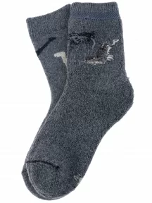 Детские махровые носки Hobby Line, 7629-6, СЕРЫЕ