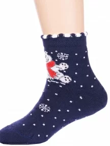 Детские махровые носки LORENZline, Л62, ТЕМНО-СИНИЕ