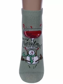 Женские носки Брестские (БЧК), 21С1145, рис. 683 СЕРО-ЗЕЛЕНЫЕ