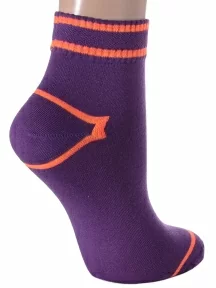 Женские короткие носки LORENZline, Д124, ФИОЛЕТОВЫЕ