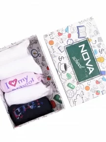 Набор из 5 пар детских носков Красная ветка, School Box #1, микс 14