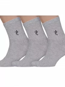 Комплект из 3 пар мужских носков ХОХ, 3-X4-R2, СЕРЫЕ