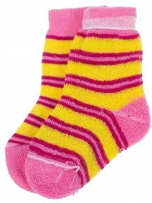 Детские махровые носки Альтаир, С114, ЖЕЛТО-РОЗОВЫЕ