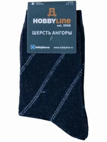 Мужские теплые носки Hobby Line, 6283, ТЕМНО-СИНИЕ