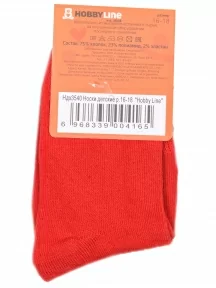 Детские носки Hobby Line, Ндх3540, КРАСНЫЕ