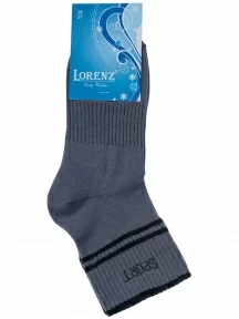 Женские спортивые носки с махровым следом LORENZline, С25М, СЕРЫЕ