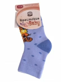 Детские махровые носки Брестские(БЧК), 14С3060, рис. 821, БЛЕДНО-ГОЛУБЫЕ