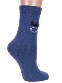 Женские теплые носки Hobby Line, Нжа6190-01, ДЖИНСОВЫЕ