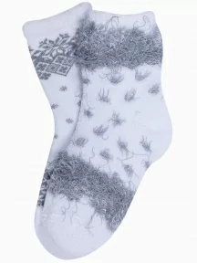 Детские махровые носки "Красная ветка", С-1614, БЕЛЫЕ