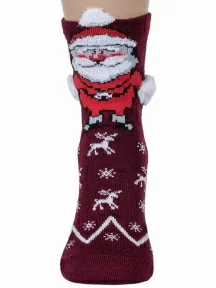 Детские теплые носки "Красная ветка", С-593, БОРДОВЫЕ