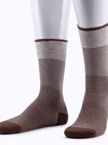 Мужские носки из мерсеризованного хлопка Sergio Di Calze (PINGONS), 17SC4, КОРИЧНЕВЫЕ