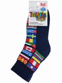 Детские махровые носки "Красная ветка", С-629, СИНИЕ