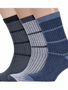 Комплект из 3 пар мужских носков Альтаир, 3-А203, микс 1