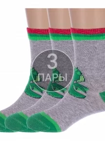 Комплект из 3 пар детских носков «Красная ветка», 3-С-2164, СЕРЫЕ