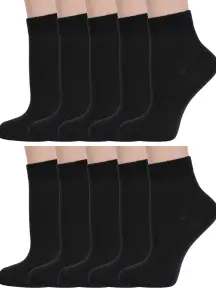 Комплект из 10 пар женских носков RuSocks (Орудьевский трикотаж) ЧЕРНЫЕ (10-С-420)