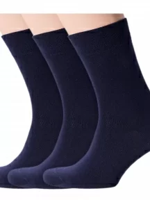 Комплект из 3 пар мужских носков Брестские (БЧК), 3-14С2122, рис. 000, ТЕМНО-СИНИЕ