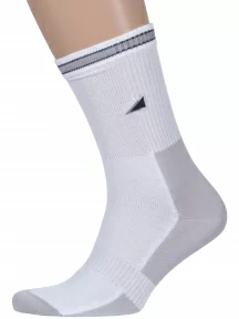 Мужские спортивные носки LORENZline, С21, БЕЛО-СЕРЫЕ