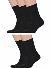 Комплект из 5 пар мужских носков Альтаир, 5-H226, ЧЕРНЫЕ