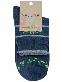 Женские носки VASILINA, 0С9252, ДЖИНСОВЫЕ