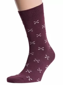 Комплект из 3 пар мужских носков MSCLUB №М09, msk3-М09, NM-97Э, БОРДОВЫЕ