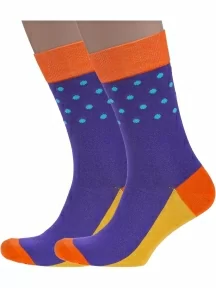 Комплект из 2 пар мужских носков НЕВА-Сокс, 2-MAG-33, ФИОЛЕТОВЫЕ