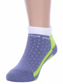 Детские спортивные носки Conte kids, 7С-97СП, рис. 308, СЕРО-САЛАТОВЫЕ