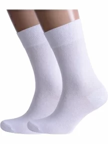 Комплект из 2 пар мужских носков Альтаир, 2-H226, БЕЛЫЕ