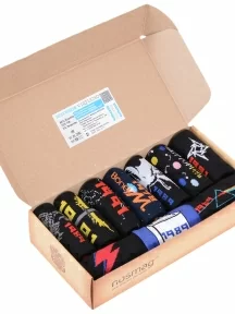 Набор из 10 пар мужских носков MSCLUB №М44, ВИ10-НМ44, микс "Рок-фесты"