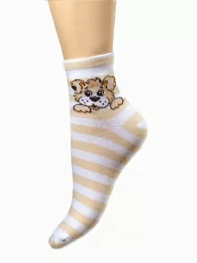 Детские носки "Красная ветка", С-542, БЕЛО-БЕЖЕВЫЕ