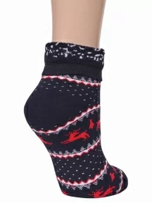 Женские махровые носки ХОХ, GZ-3R14, ТЕМНО-СИНИЕ