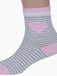Детские носки RuSocks (Орудьевский трикотаж), Д3-13794, рис. 02, КРЕМОВО-РОЗОВЫЕ