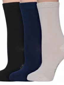 Комплект из 3 пар женских бамбуковых носков Grinston socks (PINGONS), 3-17D2, микс 3