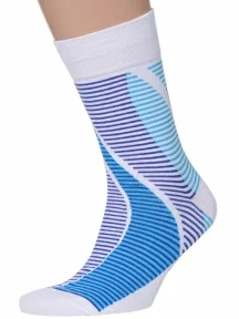 Мужские носки MSCLUB №М31, nm-339, БЕЛО-ГОЛУБЫЕ