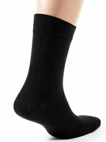 Комплект из 10 пар мужских носков "СТАНДАРТ" "Челны Текстиль", L46-10, ЧЕРНЫЕ без фабричных этикеток