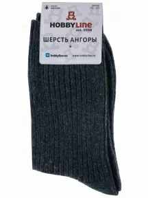 Женские теплые носки Hobby Line, 6199-03, ТЕМНО-СЕРЫЕ
