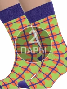 Комплект из 2 пар мужских носков MSCLUB №М38, 2-nm-413, САЛАТОВЫЕ