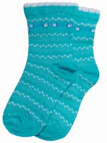 Комплект из 5 пар детских носков LORENZLine, 5-Л23, БИРЮЗОВЫЕ
