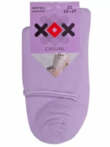 Комплект из 3 пар женских носков без резинки ХОХ, 3-G-1406, СИРЕНЕВЫЕ