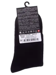 Мужские махровые носки RuSocks (Орудьевский трикотаж) ЧЕРНЫЕ (М3-33066)