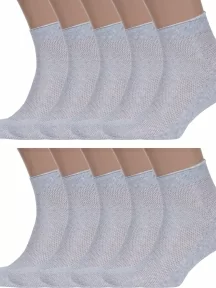 Комплект из 10 пар мужских носков Альтаир, 10-А43, СВЕТЛО-СЕРЫЕ