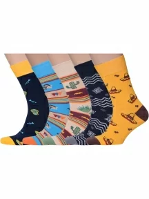 Набор из 5 пар мужских носков MSCLUB №М24, ВИ5-НМ24, микс 2