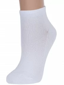 Женские бамбуковые спортивные носки в сеточку ХОХ, G-5R1, БЕЛЫЕ