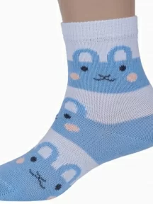 Детские носки RuSocks (Орудьевский трикотаж), Д3-13792М, рис. 03, БЕЛО-ГОЛУБЫЕ