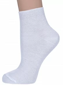 Детские носки из 100% хлопка "НАШЕ" Смоленской чулочной фабрики, С115, рис. 1, БЕЛЫЕ №0