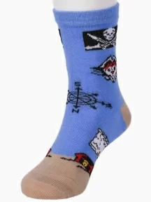 Комплект из 5 пар детских носков LORENZLine, 5-Л41, БЕЖЕВО-ГОЛУБЫЕ