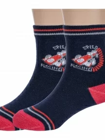 Комплект из 2 пар детских носков "Борисоглебский трикотаж", 2-8С38, ТЕМНО-СИНИЕ